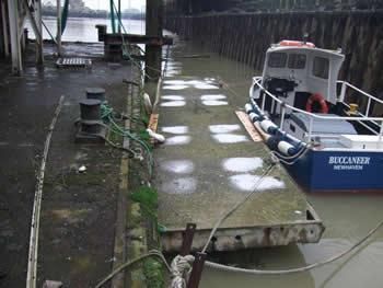 Repair pontoon private mooring Lewes River Ouse 