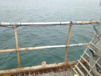 Cutts Marine were contracted to carry out repairs to a weather tower 